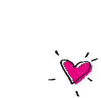 Gif animé coeur rose et noir